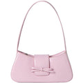 Shoulder Bags for Women Coquette Bow Purse Y2k Bag Small Cute Purses Mini Hobo Handbag Faux Leather Shoulder Purse - color: Pink