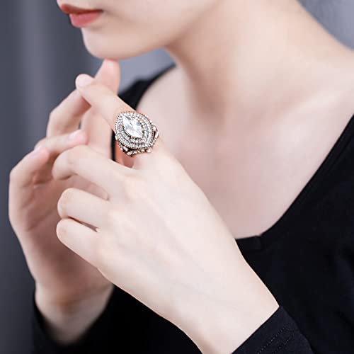 Women Ring - 32mm Turkish Style Gemstone Women Jewelry J0769 - color: White