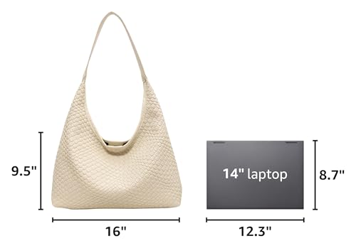 2026 Leather Tote Bag for Women Top-handle Shoulder Bag, Hobo Bags Large Capacity Soft Vegan Crossbody Handbag Underarm - color: White