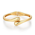Chunky Gold Bangle Bracelets for Women Trendy 14K Gold Plated Cuff Bracelets Stack, Dainty Gold Bracelet Sets Non Tarnish Fashion Jewelry Gift - style: 1pc-Gold-TwinDrop