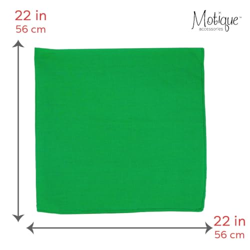 Motique Accessories Solid Color Bandana - color: Kelly Green