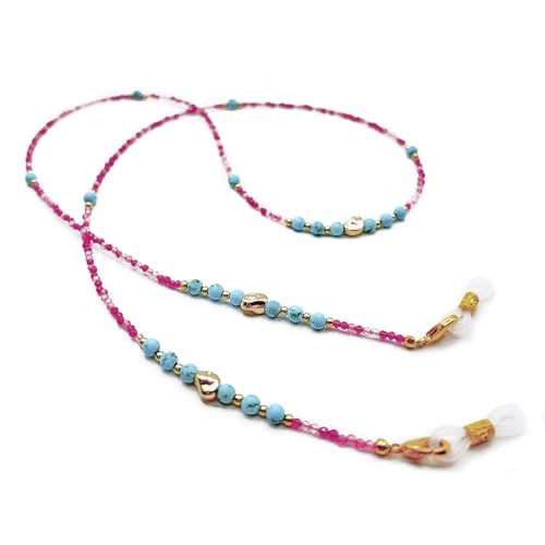 Damanse Beaded Glasses Chain,Eyeglass & Sunglass Strap For Women Stylish - color: Turquoise Design