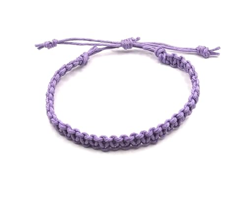 Hemp Bracelet Adjustable - color: Light Purple
