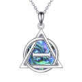 Celtic Jewelry Necklace Gifts Sterling Silver Good Luck Irish Vintage Triquetra Trinity Celtics Love Knot Pendant Necklace Christmas Gifts for Women Mother - style: Celtic necklace-Triangle Therian Necklace