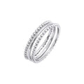 Amazon Essentials 14K Gold or Rhodium Plated Sterling Silver Stacking Ring Set of 3 - color: Rhodium, size: 5