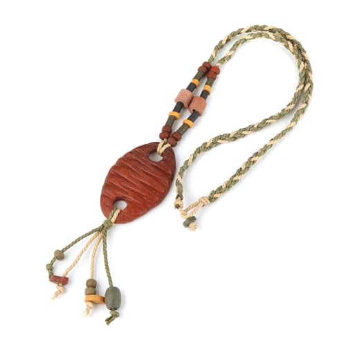 STWTR Bohemian Beaded Necklace Pendant for Women Men Retro Colorful Ceramic Pendant Handmade Ethnic Tribe Boho Jewelry Gift - color: Irregular-2