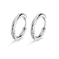 316L Surgical Stainless Steel Huggie Hoop Earrings with Cubic Zirconia, 10G 12G 14G 8-20mm Cartilage Lobe Earrings, 14G Piercing Jewelry - style: 10G 10mm Silver