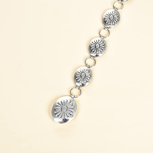 Luvatar Fashion Metal Waist Chain Belt Blouse Dress Sweater Chain Belt… - color: Silver-53