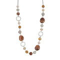 PEARL&CLUB Long Beaded Necklaces For Women - Sweater Chain Fashion Jewelry Necklace Gifts For Women - color: 23-Brown