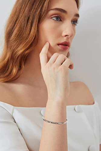 WOWORAMA Adjustable Slider Bracelets for Women Bar Friendship Bangle Bracelet for Women Gold/White Gold/Rose Gold Bolo Bracelet - color: Slim Bar-White Gold