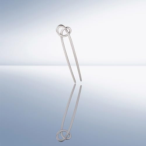 The Hair Edit Knotted Chignon French Hair Pin, Elegant Soft Silver Metal Hair Accessory for Buns, French Twists & Updos, Lightweight Pin for Effortless Everyday Style, Hair Pin for All Hair Types - color: Silver