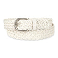 Levi's Women's Fully Adjustable Casual Leather Braided Belt for Jeans and Dresses - color: White, size: Small