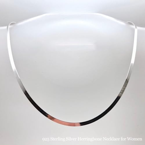 NECOCY 14K Gold Plated Necklaces for Women, Dainty Gold Herringbone Choker Necklace Thin Layered Snake Chain Jewelry for Gifts - color: SL-3MM 16" Herringbone Necklace