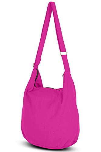 Your Cozy Hobo Sling Bags For Women Crossbody Bag Thai Top Handmade Shoulder Bag with Adjustable Strap - color: Pink
