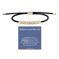 LINY Inspirational Gifts for Women Men, Dont Let The Hard Days Win Gifts, Motivational Inspirational Tube Bracelets Friendship Birthday Meaningful Gift for Friends Female - color: Believe in you like i do Black+Gold