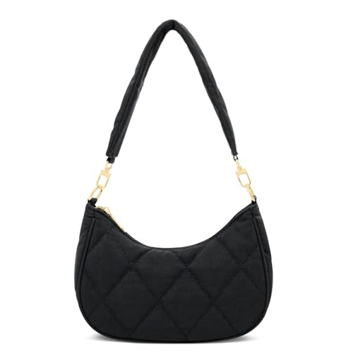 KKXIU Shoulder Bag for Women Cute Hobo Purses and Handbags Retro Clutch Underarm Purse | Cute - color: N-black