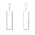 POPLYKE Sterling Silver/Rose Gold/Gold Plated Large Hoop Earrings Circle Dangle Drop Earrings for Women 40 50 60 70 80mm - color: Rectangle, size: 50mm
