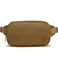 Pander Mini Belt Bag – Ultra Compact, Fits 6.7” Phone, Lipstick, Earbuds, Essentials, Small Crossbody Waist Purse, Brown Allspice - color: Brown Allspice