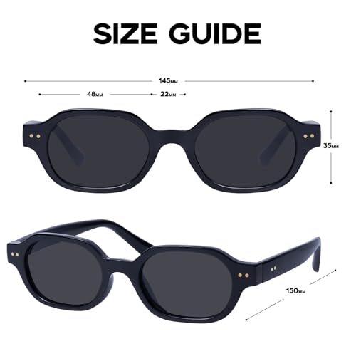 mosanana Retro Hexagon Sunglasses for Women Trendy Small 2026 MS52595 - color: C1 Black/Grey