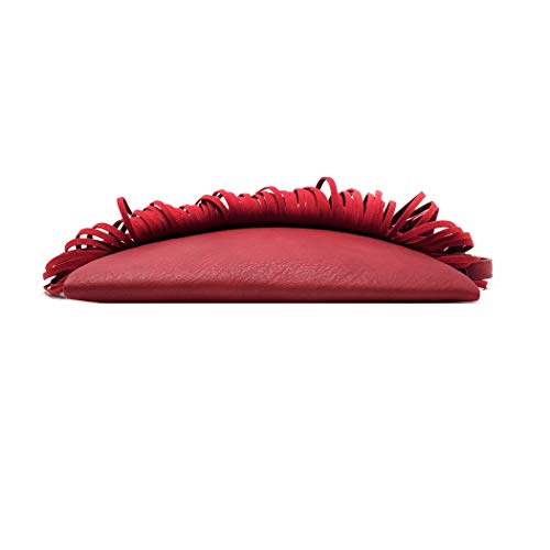 Solene Fringe Crossbody Shoulder Bag with Strap, Tassel Messenger bag, Country Style Western Fringe Purse for Women - color: Red