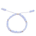 Softones 6mm Natural Stone Anklet for Women Gemstone Ankle Bracelets for Women Healing Energy Crystal Anklets Adjustable(8.5-10 Inches) - color: Opalite