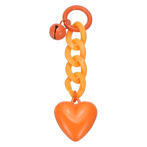 PATIKIL Cute Heart Keychain for Women, Heart Purse Charm Bag Charm Accessories for Handbag Car Purse Backpack - color: Orange