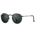 Pro Acme Polarized Round Sunglasses for Women Men Classic Retro Circle Metal Sun Glasses 50mm - color: A Gun Frame Black Lens