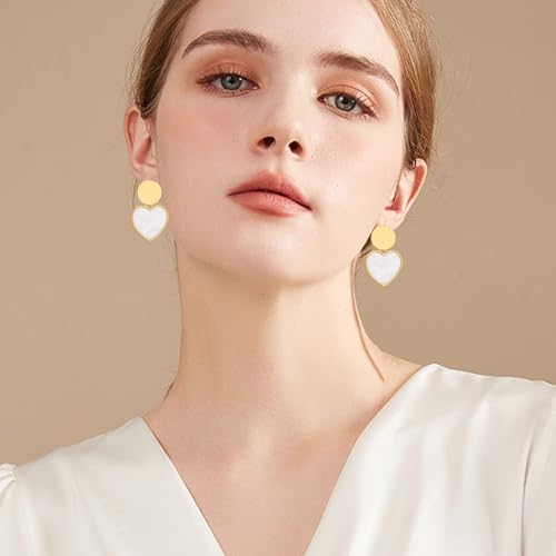 12 Pairs Boho Statement Earrings Set for Women: Rattan Tassel Acrylic Earrings