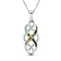 LeCalla 925 Sterling Silver Knot Pendant Necklace for Women | CZ Infinity Celtic Knot Heart Shaped Necklace | Graduation Birthday Gifts for Anniversary - color: Celtic Knot Infinity