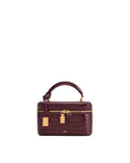 JW PEI Women's Cleo Box Shape Top Handle Bag - color: Burgundy
