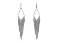 GUESS Basic Fringe Linear Drop Earrings - color: Hematite