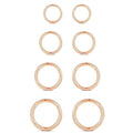 WBRWP 316L Stainless-Steel Piercing-Ring Hinged Nose-Rings-Hoop : 20G 18G 16G 14G Womens Body Pierecing Ring Segment Clicker Lip Rings Helix Cartilage Rook Earrings Diameter 6mm 8mm 10mm 12mm - color: 8pc set in rose gold color(each dia. 2 pc)