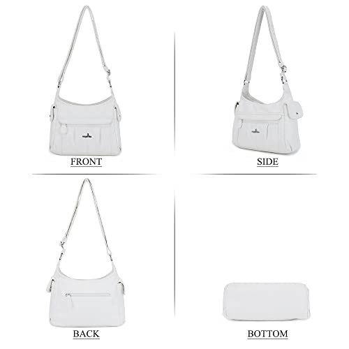 Angel Kiss Crossbody Bags for Women, Ladies Shoulder Handbags and Purses Medium Faux Leather Pocketbooks | Ladies - color: 25white