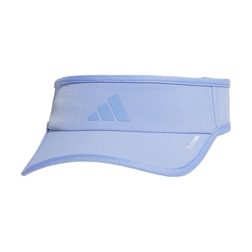 adidas Women's Superlite Visor – Lightweight Moisture-Wicking Running Tennis Hat - color: Blue Fusion/3