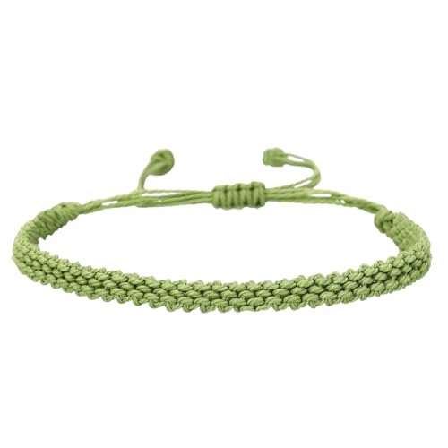 1/2Pcs Set Tibetan Rope Braided Rope String Adjustable Bracelet for Women Men Jewelry Handmade Bohemian Lucky Protection Bracelet Colorful - color: Green