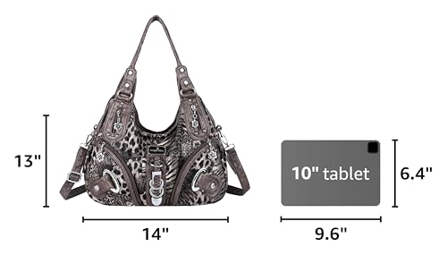 Angelkiss Hobo Purses and handbags for Women Satchel Handbag Women Purses Large Daily Shoulder Bags | Purses - color: Brown-leopard