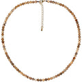 Simple Choker Necklace for Women Real Stone and Crystals Necklaces 4mm Beaded Choker Jewelry Meditation Gift for Women (16"+2") - style: Picture Jasper