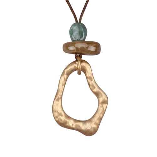 Jeilwiy Leather Necklace for Women Funky Necklace Choker String Cord Necklace with Pendant Boho Style Jewelry - style: Irregular Pendant Necklaces