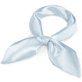 American Trends Women Silk Feeling Scarf Satin Head Scarves Square Wrap Neck Scarf Lightweight Silk Like Bandana - color: 13 Light Grey