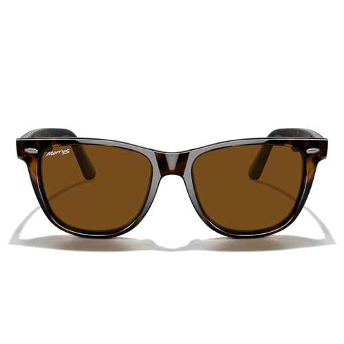 MERRY'S Classic Square Shape Polarized Sunglasses for Womens Mens Retro Designer UV400 Sun Glasses S6140 - color: Leopard Frame/Brown Lens