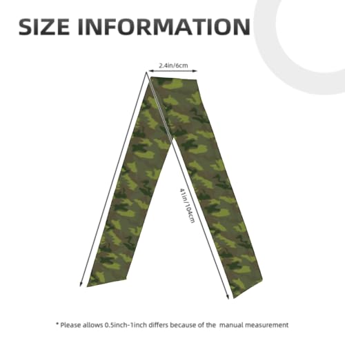 Sports Tie Headband Bandana Running Athletic Sweat Band Elastic Adjustable Sport Head Tie for Men Women Head Ties Ninja Tie Headbands Tennis Sweatbands Soccer Basketball Teams Running Head Band - color: camo green