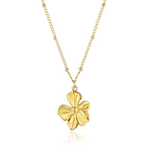 14K Gold Heart Necklace for Women Boho stainless steel waterproof Cute Dainty Love Pendant Necklaces for Women - color: Styie-6