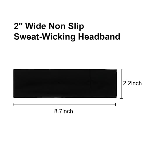 TERSE Headbands for Women's Short Hair - Non-Slip Elastic Sweat Hairbands, Soft Fabric Cloth Bands for Workout, Yoga, Running, Sports, Thin Hair Wrap for Girls - color: Headbands Color-M