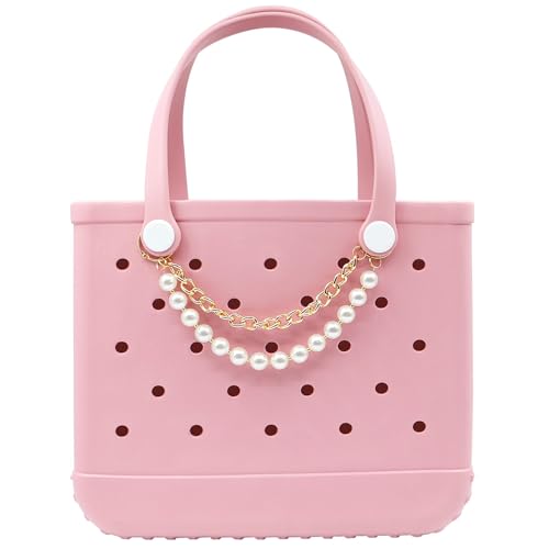 Pearls Charm for Bogg Bag, Accessories for Rubber Beach Bag Tote Handbag Crossbody Shoulder Bag Decoration, With Metal Buckle