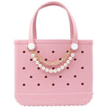 Pearls Charm for Bogg Bag, Accessories for Rubber Beach Bag Tote Handbag Crossbody Shoulder Bag Decoration, With Metal Buckle