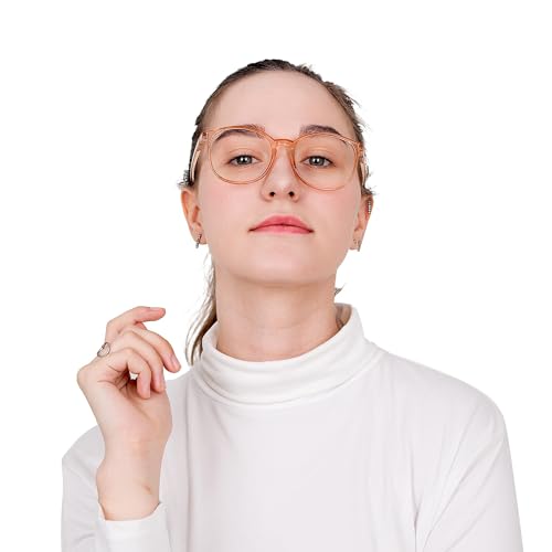 LifeArt Round Blue Light Blocking Glasses, Computer Glasses, Gaming Glasses, TV Glasses for Women Men (Champagne, No Magnification) - color: 08_days_champagne, size: +0.00(No Magnification)