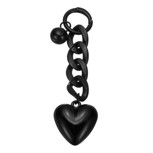 PATIKIL Cute Heart Keychain for Women, Heart Purse Charm Bag Charm Accessories for Handbag Car Purse Backpack - color: Black