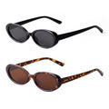 90s Sunglasses for Women Men Retro Small Oval Sunglasses - color: Black/Grey+leopard/Brown 1