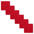 Motique Accessories Solid Color Bandana - Set of 6 Bandannas - color: Red