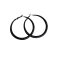 Colorful Matte Hoop Earrings 80s Hoop Earring Retro Earrings Neon Earrings Bright Fluorescence Round Hoop Earings for Women - color: black